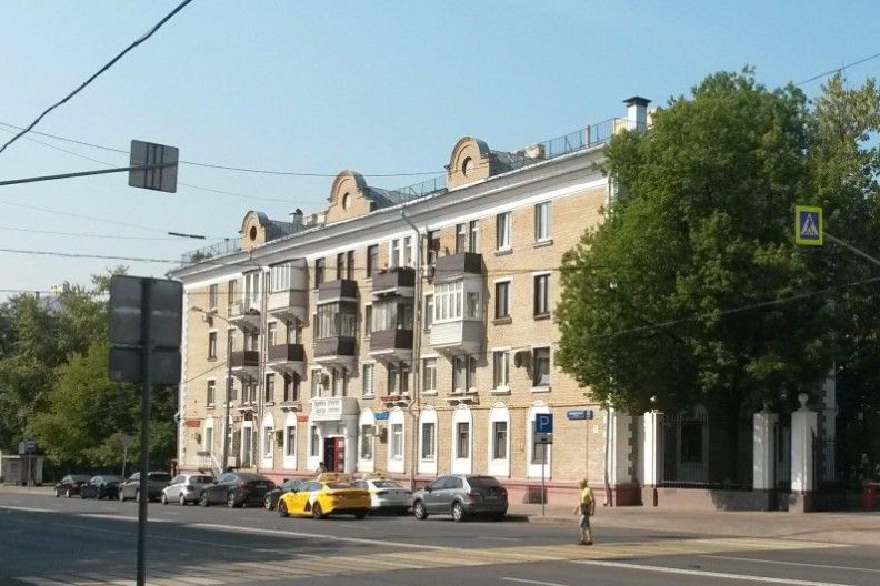 фасад дома, здание по адресу г Москва, ул Новопесчаная, д 6 к 1